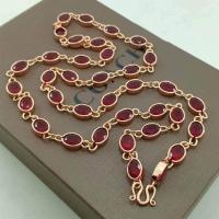 ราคา สร้อยคอทับทิมแดงโกเมนเศษนาคแท้ (21302189510)
