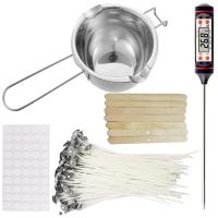 ราคา Candle Making KitCandle Melting PotCandle WicksWick Stickers Candle Wicks Holder and Stirring Sticks (21198378843)