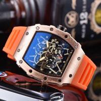 ราคา Hot Sale 2023 new Richard War II Devils automatic non mechanical mens watch high end trendy barrel type silicone leisure men (19426704088)