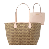 ราคา กระเป๋า Tote Coach แท้ ใช้ได้ 2 ด้าน มาพร้อมกระเป๋าคลัช คุ้มมาก Michael Kors 35H7GY2T3T Candy Large Reversible Signature Coated Canvas Tote Ballet (21353330646)