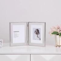ราคา กรอบรูปกระจก ขอบเหล็ก แบบคู่ ตั้งโต๊ะ ใส่ภาพ การ์ด โปสการ์ด (13386645094)