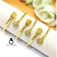 ราคา กำไลไหมทองกังหัน b11 กำไลแฟชั่น กำไลหิน กำไลหุ้มทองนำเข้า กำไลฟรีไซส์ กำไลทองไมครอน กำไลสวยๆ (19245524454)