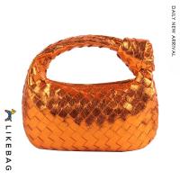 ราคา LIKEBAG กระเป๋าสานแฟชั่นแบบออริจินัลหนัง PU ซิปกระเป๋าทอมือแท้สำหรับผู้หญิง (17204139030)