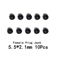 ราคา 10PCS LOT 12V 3A 5 5x2 1 5 5x2 5 Plastic Male Plugs DC022 DC Power Socket Female Jack Screw Nut Panel Mount Connector DC005 (17682330119)