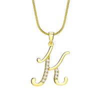 ราคา Vnox สร้อยคอจี้ A Z ตัวอักษรเพชรสังเคราะห์สีทองสำหรับเครื่องประดับอัญมณีแฟชั่นตัวอักษรผู้หญิงหญิงสาว (19720609458)