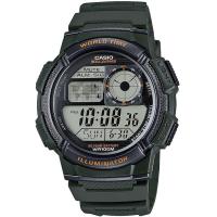ราคา Casio Mens 10 Year Battery Quartz Resin Watch Color Green Model AE1000W 3AV (20600753122)