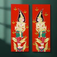 ราคา รูปผนังจิตรกรรม ติดหลังพระ รูปภาพเสริมมงคล บีบสีนูน ภาพแต่งบ้านโรงแรม ตกแต่งห้องพระ กรอบรูปติดผนัง กรอบไม้ กรอบลอยมงคล (19837936832)