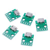 ราคา ruyifang 5pcs Micro USB to DIP ADAPTER 5PIN FEMALE CONNECTOR B Type PCB Converter (19826568823)
