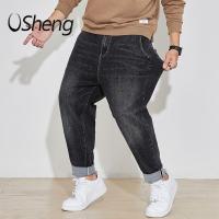 ราคา VSheng กางเกงยีนส์ขาสั้นไซส์ใหญ่สำหรับผู้ชาย M 7XL ไซส์ใหญ่ยีนส์ผู้ชายทรงหลวมธรรมดา (15675135096)