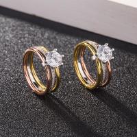 ราคา แหวนชุบทอง S925สำหรับผู้หญิงสาม Cincin Rose Gold เงิน2กะรัต18K (21060403638)