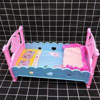 ราคา Pokimoto ตุ๊กตาบาร์บี้อุปกรณ์เสริมสาวเล่นบ้านของเล่นเจ้าหญิงยุโรปเตียงสองชั้นเตียงคู่ห้องนอน Home (16927192223)