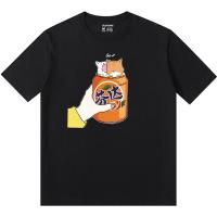 ราคา New ชุดคู่ต่าง ๆ เสื้อยืดแมวน่ารักแขนสั้นชายและหญิงเทรนด์ Fanta Pepsi ข้อต่อหลวม (18436890156)
