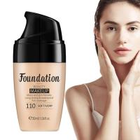 ราคา Liquid Face Foundation Makeup Base Foundation Concealer Full Coverage Face Makeup Foundation 30ml Long Lasting Light Buildable Coverage Natural Glow Finish Even Skin Tone amazing (20717096344)