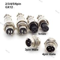 ราคา 1x GX12 12mm M12 Nut Type Plug 2 3 4 5 6 Pin core Aviation Male Female Connector power Socket Wire Panel Circular cable adapter YB21TH (21117814812)