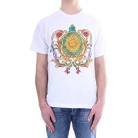 ราคา Jeans Couture Mens White Colorful Medusa Logo Tshirt S (19420742408)