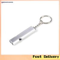 ราคา Broadfashion Double frequency Alloy Aluminum Emergency Survival Whistle Outdoor Tool Keychain (20491172101)