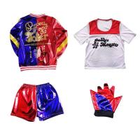 ราคา เด็กหญิงทีมฆ่าตัวตาย Harley Quinn ชุดคอสเพลย์ผู้หญิงฮาร์เลย์ควินน์ชุดฮาโลวีนเด็กผู้หญิงชุดโจ๊กเกอร์เสื้อแจ็คเก็ตฮาเลย์เสื้อยืดกางเกงขาสั้นชุดตัวตลกมอนสเตอร์ช (20404174736)