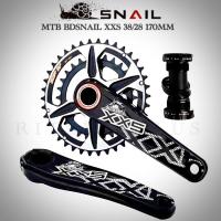 ราคา ผ่อนได้ จานหน้าจักรยานเสือภูเขา BDSNAIL รุ่น XXS 38 28 ขา170 แกน 24mm จานหน้าเสือภูเขา 2 ใบ (16987239055)