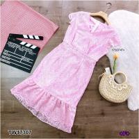 ราคา 17307 ชุดทำบุญ งานบวช ชุดลูกไม้ ชุดสีขาว เดรสลูกไม้ ชายระบาย เสื้อผ้าแฟชั่น ชุดเที่ยว ชุดไปงานบวช (16980441651)