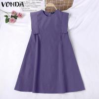 ราคา 3 Days Delivery VONDA Plus ชุดเดรสเสื้อเชิ้ตแฟชั่นสำหรับผู้หญิงชุดเดรสสั้นสำหรับงานปาร์ตี้คลับหรูหราสไตล์เกาหลี สาเหตุเกาหลี 2 (13506466993)