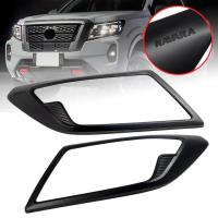 ราคา ครอบไฟหน้า ครอบกันรอยไฟหน้า รุ่น นิสสัน นาวาร่า NISSAN NAVARA PRO 4X ปี 2020 2021 สีดำด้าน 2 ชิ้น (8181408809)