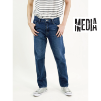 ราคา กางเกงยีนส์ ยืด ผู้ชาย ทรงกระบอกเล็ก MEDIA JEANS SN SS35 (9455595295)