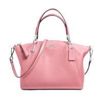 ราคา กระเป๋า COACH แท้ หนังแท้ หนังนิ่ม รุ่นหรู มีสายยาว Coach 34493 COACH MADISON PEBBLE LEATHER KELSEY SHOULDER BAG Shadow Pink (21348692414)