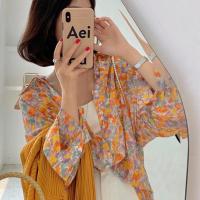 ราคา MIMI DIDI เสื้อเชิ้ตผู้หญิง แขนยาว แฟชั่น เสื้อเชิ้ตชีฟองกันแดดลายดอกไม้ชายหาดฮาวายสำหรับผู้หญิง ปก POLO สไตล์เกาหลี น่ารัก ผอม สวมใส่สบาย W303 (21257033975)