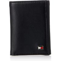 ราคา Tommy Hilfiger Mens Genuine Leather Trifold Wallet With ID Window Credit Card Pockets One Size Oxford Black Non RFID (15925467333)