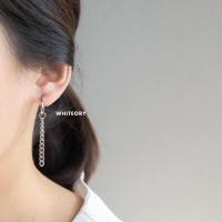 ราคา Chain hoop earrings ต่างหูห่วงโซ่ Whiteory (19689108031)