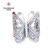 ราคา แหวนแกะสลักลายคลื่นความโน้มถ่วงของผู้หญิงรูปผีเสื้อแบบย้อนยุคสีทองสีเงินที่ไม่ก่อให้เกิดอาการแพ้เครื่องประดับแฟชั่นแหวนใส่นิ้ว (19291427961)