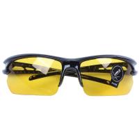 ราคา black frame yellow Night Vision sheet outdoor Cycling Sunglasses (19898928598)