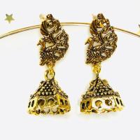ราคา เครื่องประดับไทยโบราณต่างหูกระดิ่งต่างหูโบราณสำหรับผู้หญิงสีทองสีเงินโบราณ (19086218670)