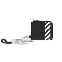 ราคา COD แบรนด์ใหม่ของแท้ซื้อ S S19ขาย OFF WHITE Chain กระเป๋าสตางค์หนังสีดำ กระเป๋าสตางค์ Christmas Gift (16542401851)