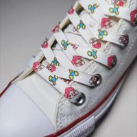 ราคา ใหม่120ซม 150ซม 1คู่ Sanrio Tali sepatu ceper Kuromi Hello Kitty ไม่ยืดหยุ่นเชือกผูกรองเท้าหนาลำลองเครื่องประดับ (21170477010)