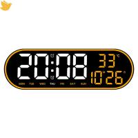 ราคา หน้าจอจอแสดงผล LED ขนาดใหญ่เตือนนาฬิกา15นิ้วแสดงเวลา12 24ชั่วโมงนาฬิกาแขวนผนังปรับความสว่างได้5ระดับสำหรับบ้านบ้านไร่สำนักงาน (20164204241)