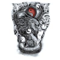 ราคา แทททูเต็มหลัง แทททูกันน้ํา tattoo (20858960470)