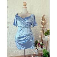 ราคา เดรสกำมะหยี่ ทรงไขว้อกแขนสั้น ต่อกระโปรงทรงไขว้จับจีบรูดข้าง งานซิปหลังผ้ามีความยืดหยุ่นใส่สวยเซ็กซี (21247181354)