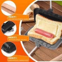 ราคา Hot Dog Toaster Double Sided Sandwich Baking Pan Camping Frying Pan Cheese Maker Sandwich Maker Flip Pan (20638216949)