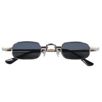ราคา Retro Punk Glasses Clear Square Sunglasses Female Retro Sunglasses Men Metal Frame (19647869934)