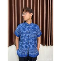 ราคา เสื้อลายคอพระราชผู้ชาย คอจีน กระดุมไม้ (18920656581)