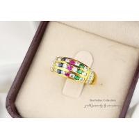 ราคา ManeeNopparut มณีณพรัช แหวน พลอยนพเก้า สามแถว รุ่น RW026 (117124397)