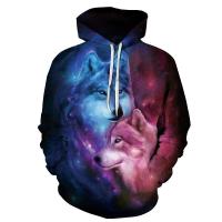 ราคา เสื้อกันหนาวผู้ชายลายสัตว์สุดเท่ห์เสื้อฮู้ดแขนยาวพิมพ์ลายหมาป่า3D พร้อมกระเป๋า (10175055935)