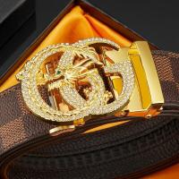 ราคา New men belt leather belt buckle GG bibcock male money real cowhide joker fashion brand belts (15344907919)