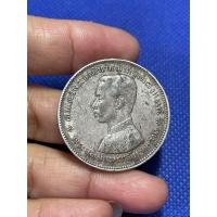 ราคา Genuine silver coin 1 baht from the reign of King Rama V On the back of the coat of arms no R S Coin condition used The original surface of the coin has not been polished (21353522707)