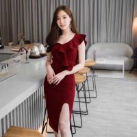 ราคา เดรสเกาะอก ชุดใส่ไปงานเลี้ยง งานราตรี งานแต่งงาน ธีมสีแดง สีกรม สวยหรู 2681 TW11041 (18977988903)