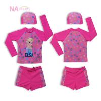 ราคา Disney ชุดว่ายน้ำเด็กหญิง พร้อมหมวก2 ใบ กันแดด ลายโฟรสเซ่น Frozen เจ้าหญิงหิมะ จาก NADreams Girl Swimwear ชุดว่ายน้ำ (10946578661)