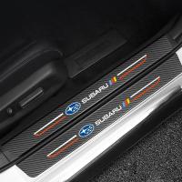 ราคา 4ชิ้นอุปกรณ์ป้องกันธรณีประตูรถยนต์คาร์บอนไฟเบอร์แถบธรณีประตูอัตโนมัติสติกเกอร์ป้องกันรอยขีดข่วนสติ๊กเกอรติดรถอุปกรณ์เสริมสำหรับซูบารุเอ็กซ์วีฟอเรสเตอร์ Impreza WRX STI BRZ Levorg Outback (18089248573)