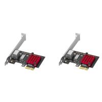 ราคา 2X PCIE Card Gigabit Network Card 10 100 1000Mbps RJ45 Wired Network Card PCI E Network Adapter LAN Card (20690038566)