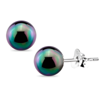ราคา Silver thai Jewelry ต่างหูเงิน 925 ไข่มุกเปลือกหอยสายรุ้ง silver earrings rainbow shell pearls (20512677295)